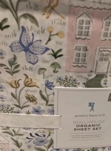 New Pottery Barn Kids Dollhouse Organic Full Size Sheet Set - Picture 1 of 3
