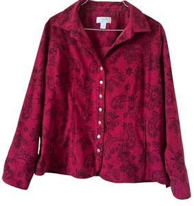 C.J. BANKS Damen Blumen Blazer Jacke 1X Druckknopfleiste Langarm Taschen - Bild 1 von 10