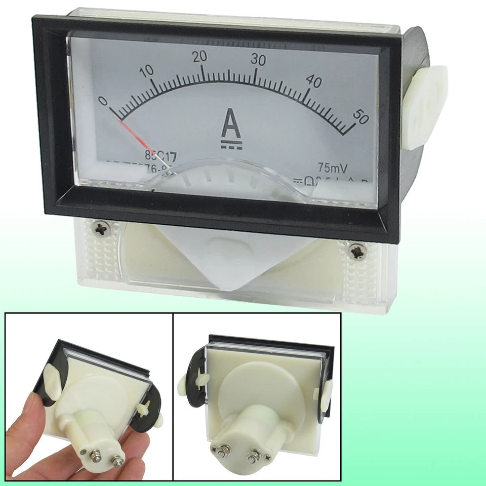 DC 0-50A Analog Current Panel Meter Ammeter 85C17 - Image 1 of 1