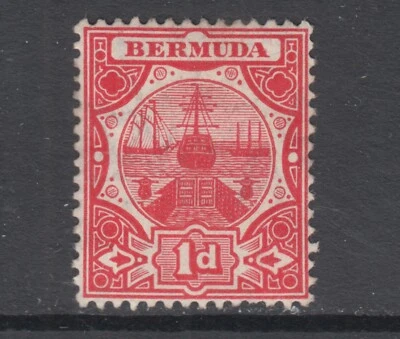 Bermuda Sc 35 MLH. 1908 1p carmine Dry Dock, sound, F-VF - Image 1 of 2