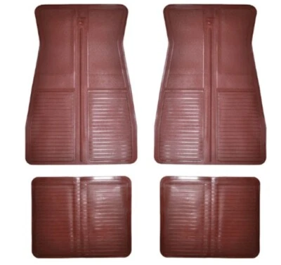 NEW 1978-1988 Oldsmobile Cutlass Calais, Ciera & Cruiser Floor Mat Set - Maroon - Image 1 of 3