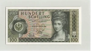 AUSTRIA 100 Schilling 1969, P-145, J043749J, Original UNC, Superb Note. Z1 - Picture 1 of 2