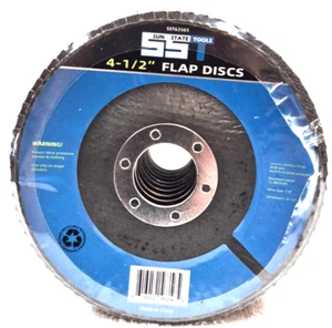 FLAP DISC WHEEL LOT OF 10 4 1/2" X 7/8" FLAP 80 GRIT ALUMINUM OXIDE - Picture 1 of 3