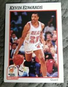 1991-92 Hoops Miami Heat Basketball Card #111 Kevin Edwards - Picture 1 of 2