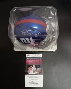 Minicasco firmado por Phil Simms - Mariscal de campo de los Gigantes de Nueva York autógrafo JSA -1 # - Imagen 1 de 4
