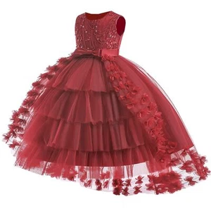 Christmas Costume for Kids Birthday Princess Gown Formal Evening Party Dress  - Picture 1 of 21