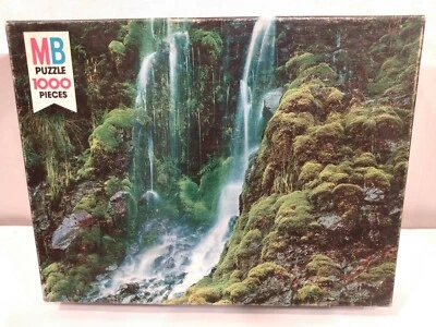 Milton Bradley 1000 Piece Puzzle Nature Cascade Mtn. Or NEW factory sealed VTG - Image 1 of 4
