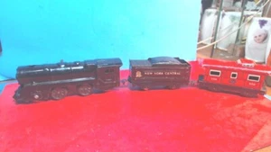 Vintage- MARX--1940-? LITOGRAFÍA DE HOJALATA - New York Central - 2 coches - 1 locomotora - JUEGO DE TREN - Imagen 1 de 10