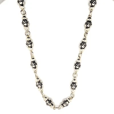 925 Sterling Silver Mens Ruby Chain Necklace 6.5mm - Image 1 of 3