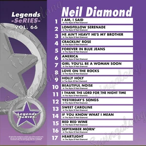 LEGENDS SERIES KARAOKE Neil Diamond 2 CDG SET Vol 66 and 197 NEW ! - Afbeelding 1 van 4