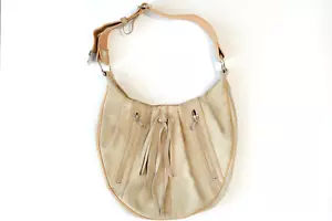 YSL Saint Laurent Schultertasche Wildleder Beige Vintage Auth aus Japan - Bild 1 von 18