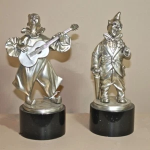 Liberantes de payaso vintage para muebles Jansen - par de bases de mármol - peculiar decoración del hogar - Imagen 1 de 9