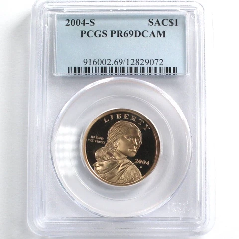 2004 S NATIVE AMERICAN SACAGAWEA DOLLAR PCGS PROOF 69 DEEP CAMEO $1 US COIN Cover