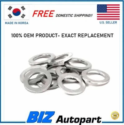 OEM 12PCS Engine Oil Drain Plug O-Ring 1986-2025 Genesis Hyundai Kia 21513-23001 - Image 1 of 2