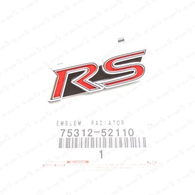 Nuevo Original OEM Toyota 2006-2013 Vitz Yaris Vios Rojo Parrilla Delantera Emblema RS Foto 1 de 4
