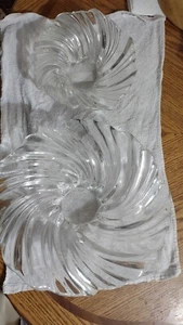 2 Vintage MIKASA Belle Epoque  Lead Crystal  Bowls. 8" & 11" 80s - Picture 1 of 3