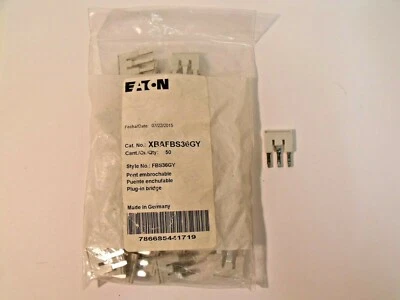 (50) NIB Eaton XBAFBS36GY 3-Position Gray Terminal Block Position Bridges - Image 1 of 4
