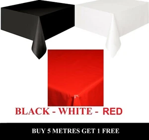 *SALE* Plain Tablecloth Wipe Clean Vinyl Oil Cloth PVC Table Protector Fabric - Picture 1 of 4