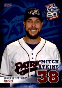 2017 Somerset Patriots Choice #1 Mitch Atkins Gibsonville North Carolina NC Card