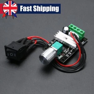 6V 12V 24V 3A PWM DC Motordrehzahlregler Vorwärts High Power Rückwärts /W Schalter - Bild 1 von 9