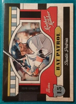 2019 PANINI LEATHER & LUMBER BAT PATROL DUSTIN PEDROIA #15 BOSTON RED SOX - Image 1 of 2