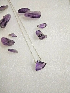 Natural Amethyst Gemstone 925 Sterling Silver Pendent Anniversary Gift - Picture 1 of 1