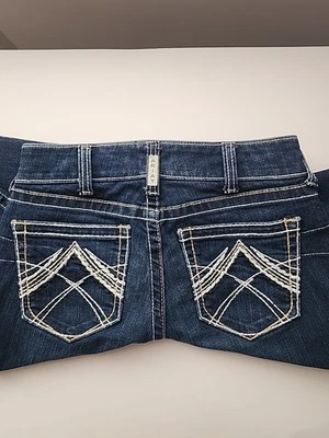 Jean de montar Ariat Real para mujer 27S Spitfire Whipstitch Bootcut Denim punto grueso Foto 1 de 4