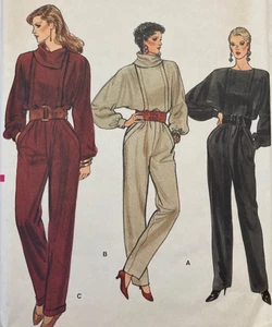 Vogue Sewing Pattern 8773 Cowl Neck  Tapered Jumpsuit Sz 14 Uncut FF - Picture 1 of 4