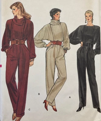 Vogue Sewing Pattern 8773 Cowl Neck  Tapered Jumpsuit Sz 14 Uncut FF - Image 1 of 4
