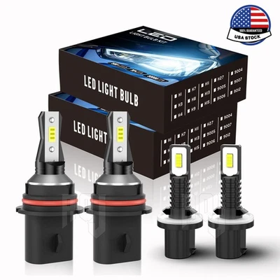 For Dodge Ram 4000 1997-1998 6000K 4x LED Headlight High/Low Fog Light Bulbs - Image 1 of 4