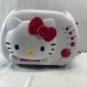 Hello Kitty 2-Slice Wide Slot Toaster KT5211 Bread/Bagel White Pink Sanrio Works - Picture 1 of 8