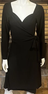 Vestido envolvente de jersey negro Norma Kamali talla XL Foto 1 de 4