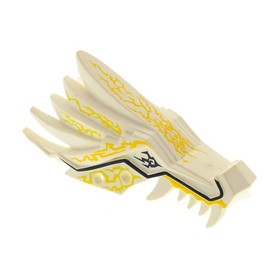 1x Lego Bionicle Dragon Head Ninjago White Lightning Yellow 9450 6016746 93070pb06