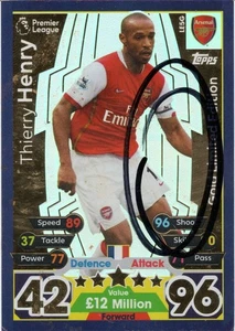 THIERRY HENRY SIGNED ARSENAL GOLD LIMITED EDITION 2017/2018 MATCH ATTAX CARD+COA - Picture 1 of 1