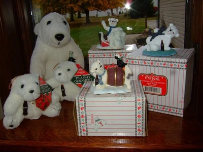 6-Coca Cola Polar Bears--BOXES--EXCELLENT-- - Image 1 of 4