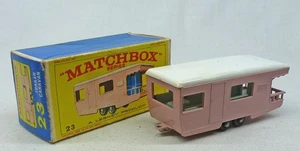 Lesney Matchbox Toys MB23d Trailer Caravan Pink - Picture 1 of 3