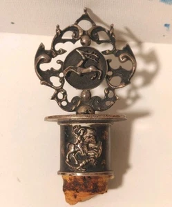 Blachian Antik Schmuck 925 STG Silber Weinflaschenverschluss Korken BAS Hirsch Georg - Bild 1 von 7