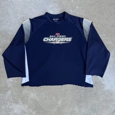 San Diego Chargers Shirt Mens XL On Field Long Sleeve Dri Fit Navy Crew Tee 13 - Image 1 of 4