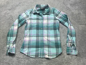 The North Face Button Up Hemd Damen XS grün bunt kariert Outdoor Wandern - Bild 1 von 12