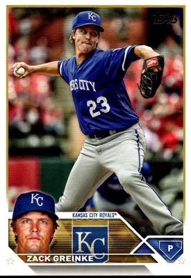 2023 Topps Royal Blue Zack Greinke Kansas City Royals #420 - Image 1 of 2