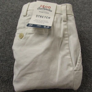 Izod Salzwasser Shorts Herren 36 weiß Stretch vorne flach Freizeit Sommer klassisch - Bild 1 von 16