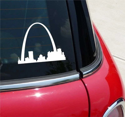 ST LOUIS SKYLINE SAINT ARCH CITY MISSOURI GRAPHIC DECAL STICKER ART CAR WALL - Image 1 of 3