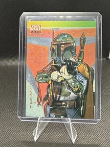 1993 Topps Star Wars Galaxy Brian Stelfreeze Boba Fett New Visions #127 - Picture 1 of 2