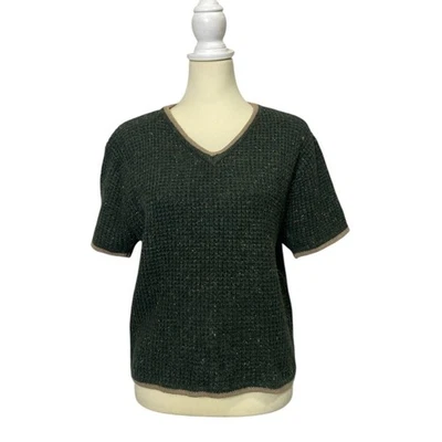 Suéter De Colección Y2K Route 66 Mezcla de Lana Tejido Waffle Manga Corta Para Mujer Talla L Foto 1 de 4