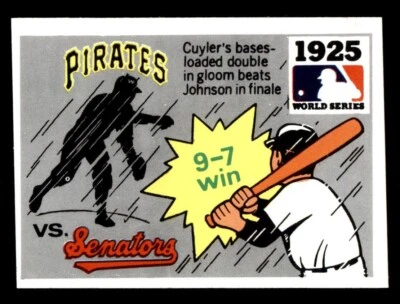 1971 Fleer World Series Baseball #23 1925 Pirates vs. Senators NM - Image 1 of 2