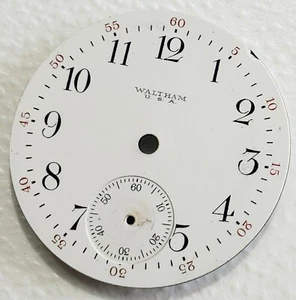 Waltham 16s esfera esmaltada de vidrio hundido único -pcai - Imagen 1 de 2