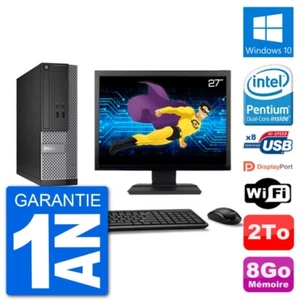 PC Dell Optiplex 3020 SFF Pantalla 27" G3220 RAM 8Go Disco 2To Windows 10 Wifi - Imagen 1 de 3