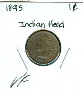 1895 INDIAN HEAD CENT VERY FINE PLUS GRADE POROUS    99 CENTS SHIPPING - Picture 1 of 2