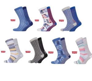 Nuevo paquete de dos calcetines de corte regular Levi's para hombre - Imagen 1 de 18