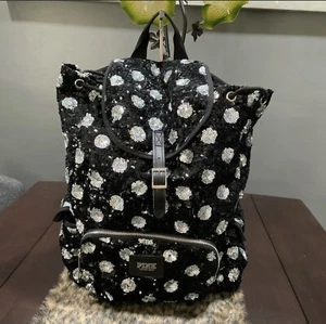 PINK BY VS SEQUINS POLKA DOT BACKPACK - Picture 1 of 9